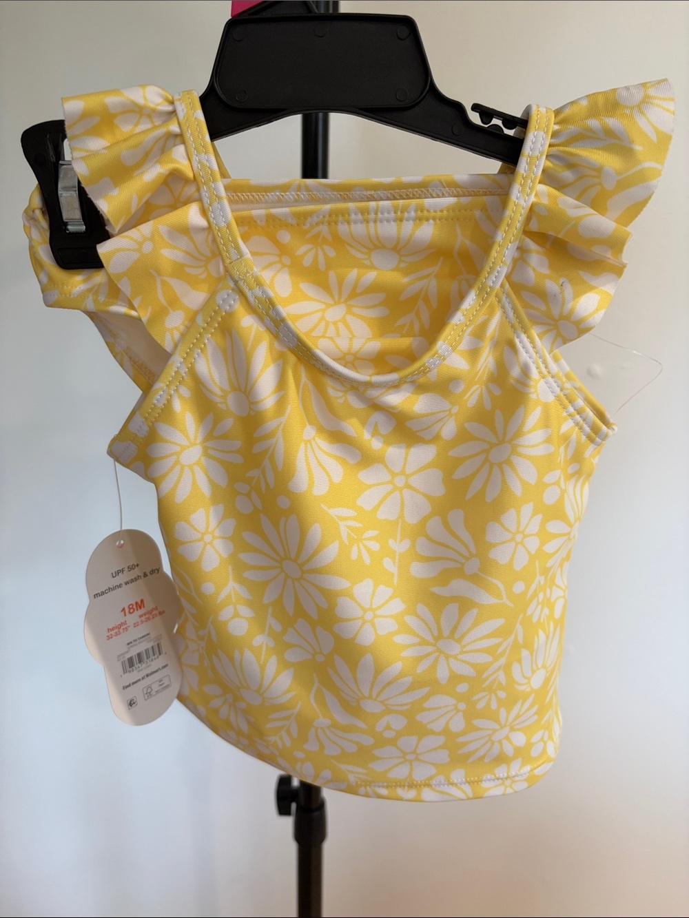 18 Months Baby Girls Yellow Floral bikini